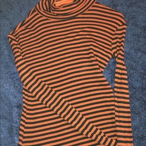 Black and orange turtleneck